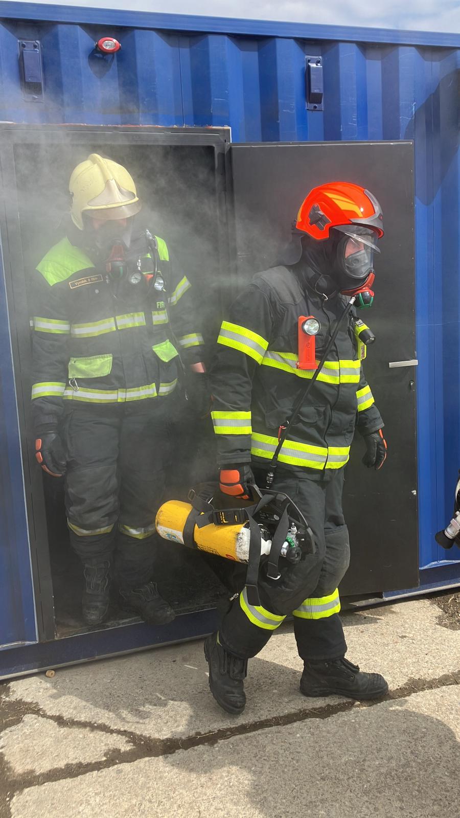 Tréning Dobrovoľného hasičského zboru Korňa vo výcvikovom zariadení HaZZ Lešť